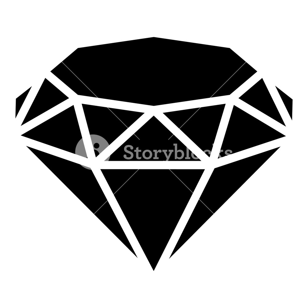 1000x1000 Diamond Icon Simple Illustration Of Diamond Vector Icon For Web
