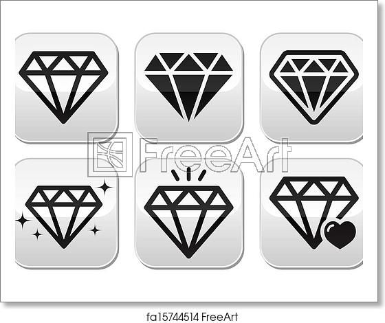 Free Art Print Of Diamond Vector Icons Set Jewelery, Diamond Grey 560x470 Free Art Print Of Diamond Vector Icons Set Jewelery, Diamond Grey