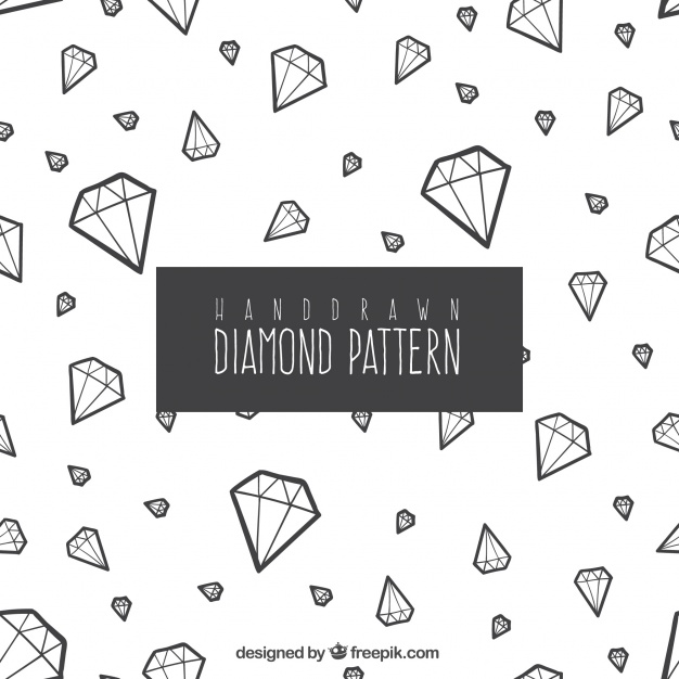 626x626 Decorative Pattern Of Hand Drawn Diamonds Vector Free Download