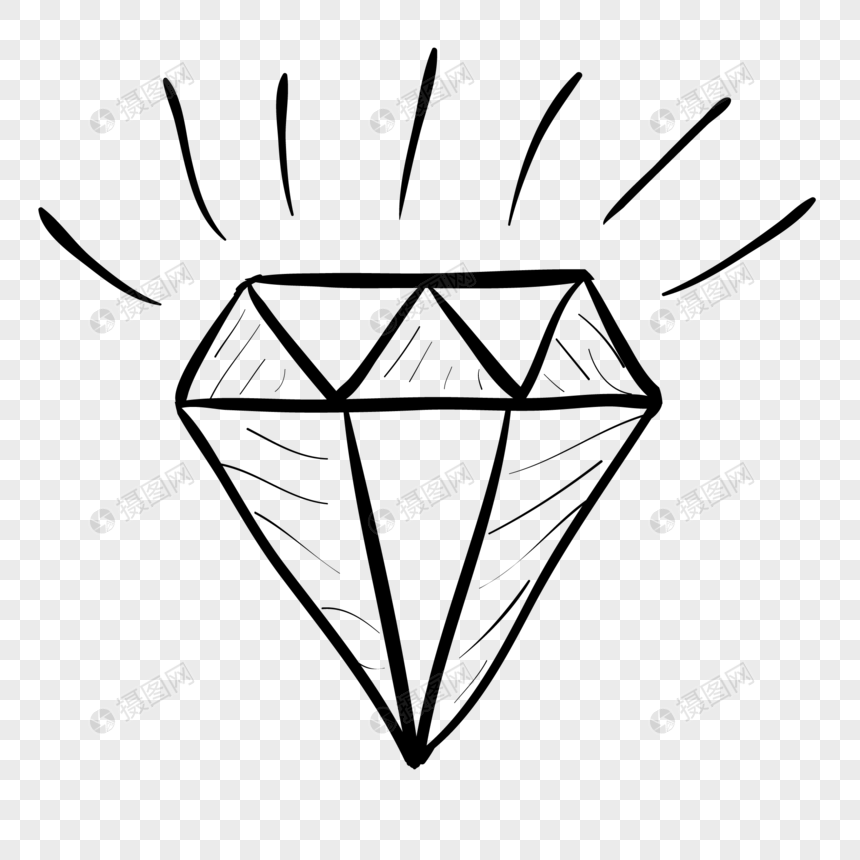 860x860 Hand Drawn Diamond Vector Png Image Picture Free Download