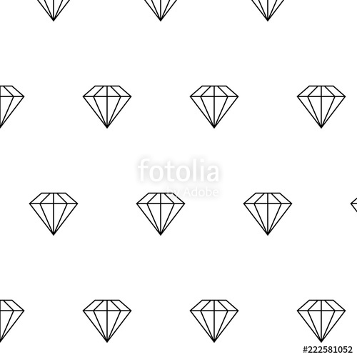 500x500 Seamless Pattern With Diamond Line Diamond Vector Icon Stock