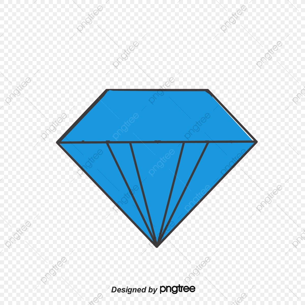 1200x1200 Blue Cartoon Diamond, Vector Png, Diamonds, Blue Diamond Png