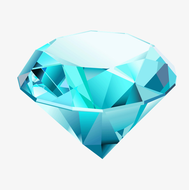 650x651 Vector Bare Diamond Blue Stereo Reflect, Diamond Vector, Blue