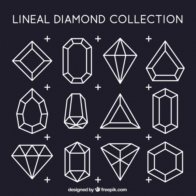626x626 Collection Of Linear Diamonds Vector Free Download