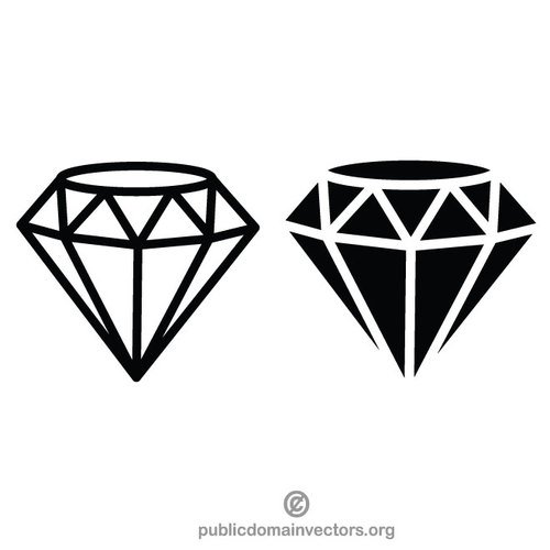 500x500 Diamond Vector Clip Art Graphics