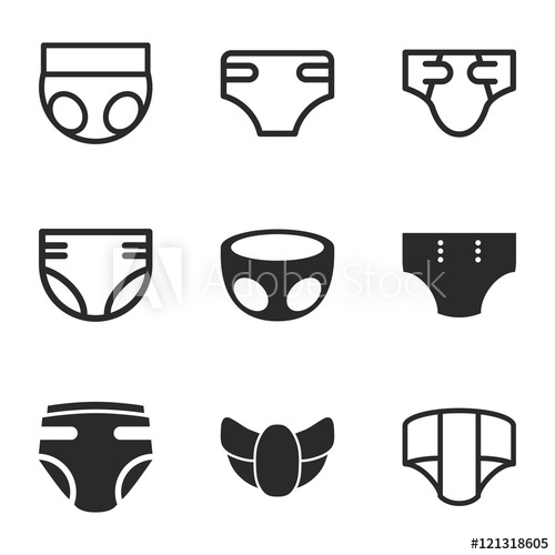 Diaper Vector Icons 500x500 Diaper Vector Icons
