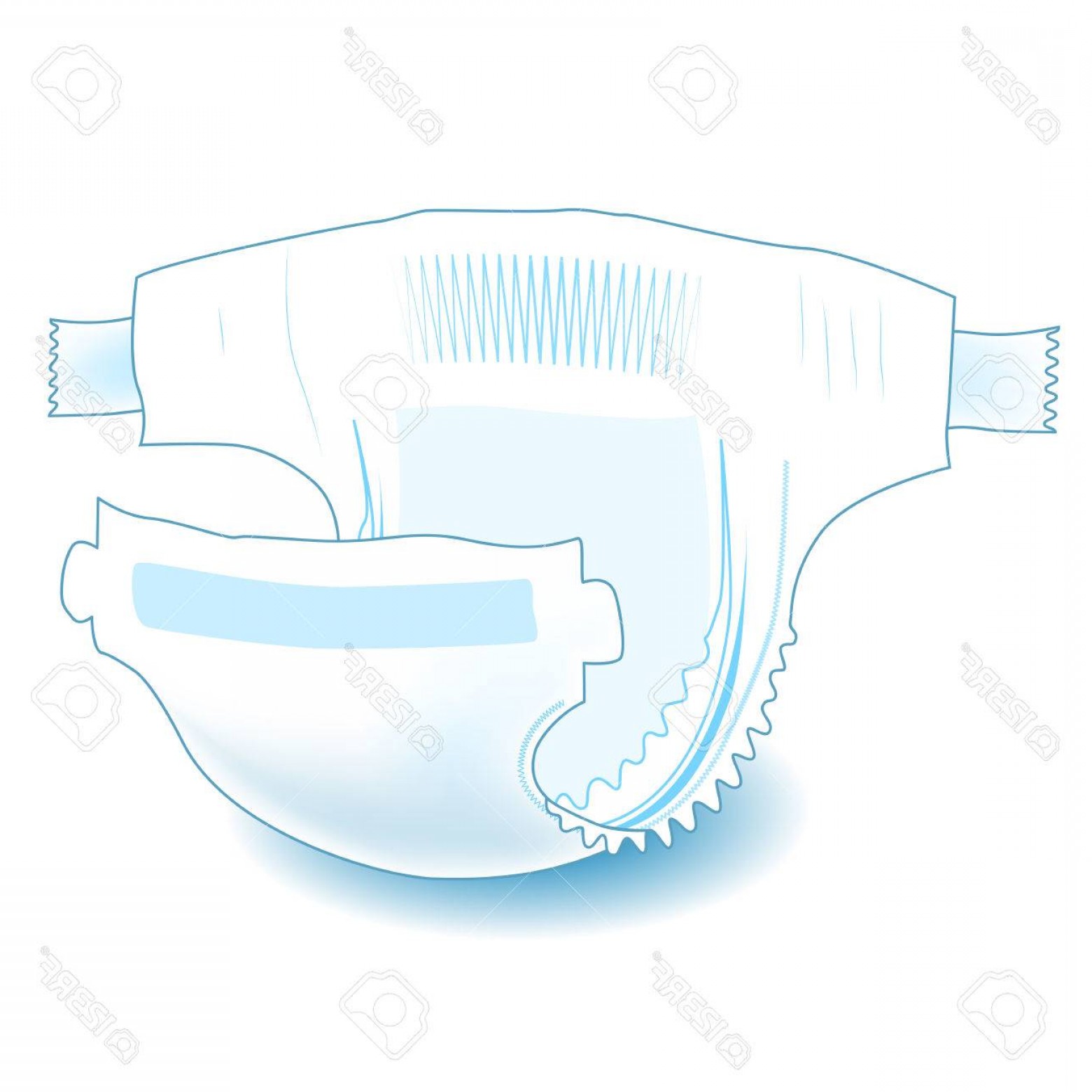 Photostock Vector Baby Absorbent Diaper Realistic Vector 1560x1560 Photostock Vector Baby Absorbent Diaper Realistic Vector