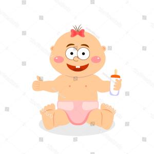 Smiling Baby Girl Sitting Diaper Vector Hoodamathrun 300x300 Smiling Baby Girl Sitting Diaper Vector Hoodamathrun