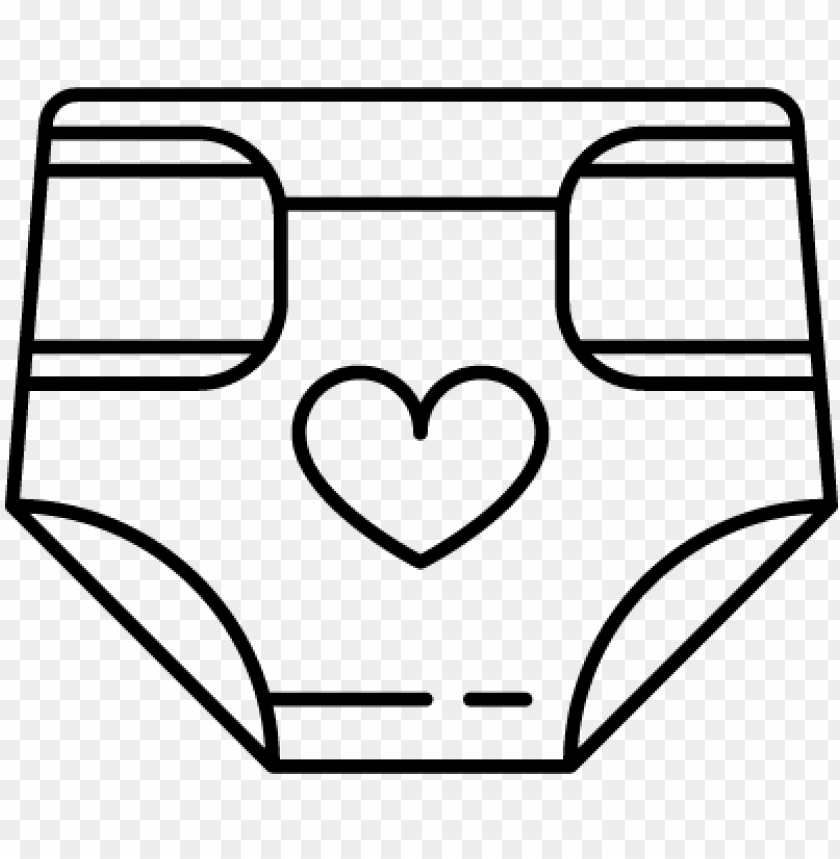 Diaper With Heart Vector 840x859 Diaper With Heart Vector