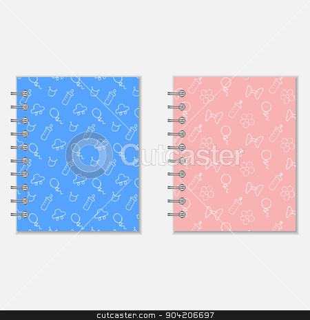 450x464 Mothers Diary Covers Stock Vector
