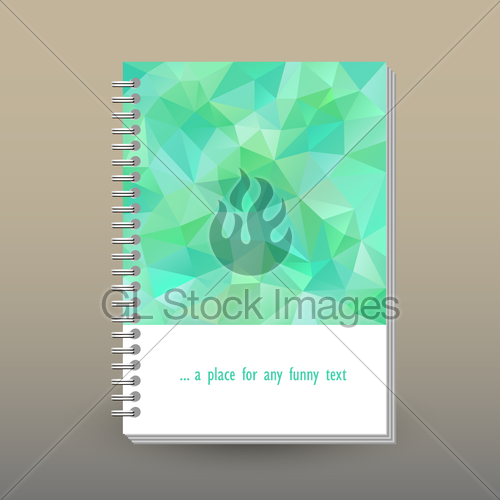 500x500 Vector Cover Of Diary Or Notebook With Ring Spiral Binder Gl