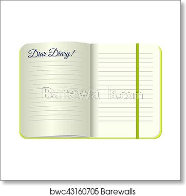 Template Open A Blank Notepad With The Words Dear Diary Vector 362x382 Template Open A Blank Notepad With The Words Dear Diary Vector