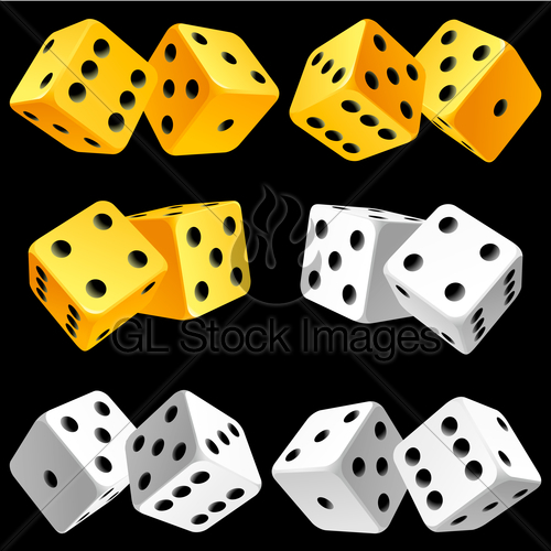 500x500 Vector Pair Of Dice Icon Set Gl Stock Images