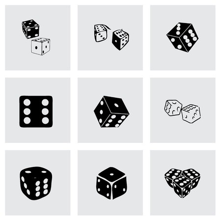 450x450 Vector Dice Icon Set On Grey Background Royalty Free Vector Graphics