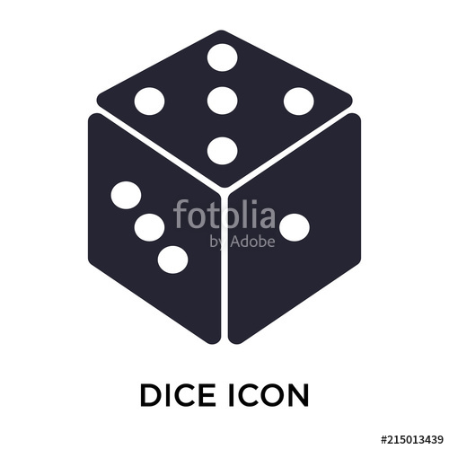 500x500 Dice Icon On White Background Modern Icons Vector Illustration