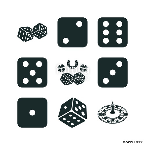 500x500 Dice Icon Set Dice Icon Casino And Casino Roulette Icon Vector