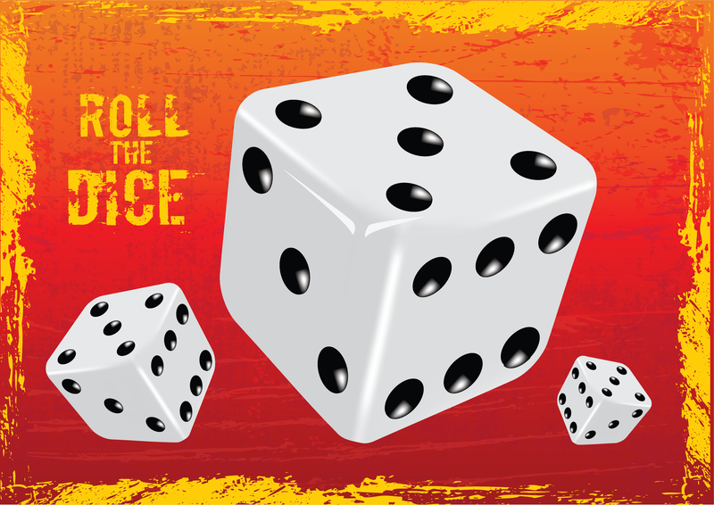 800x566 Gambling Dice Vector