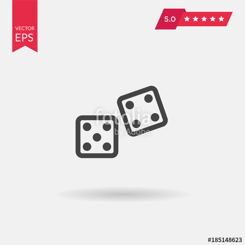 500x500 Dice Vector Icon Stock Image And Royalty Free Vector