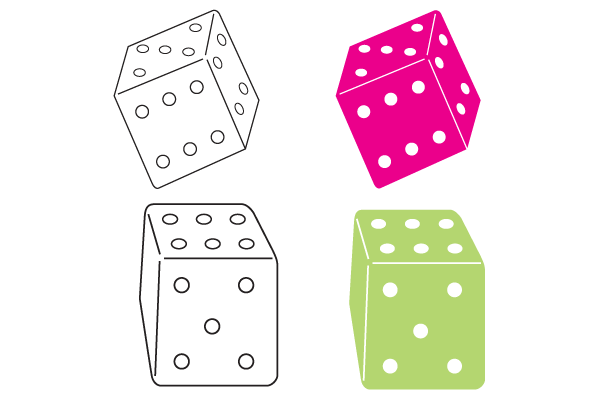 600x400 Free Dice Vector Art