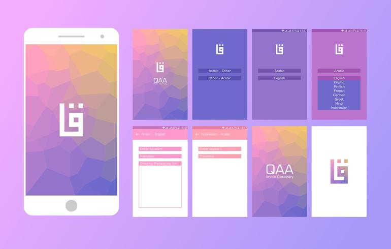 770x490 Arabic Dictionary Mobile App Ui Vector