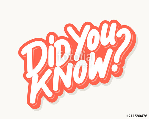 500x400 Did You Know Lettering Stock Image And Royalty Free Vector