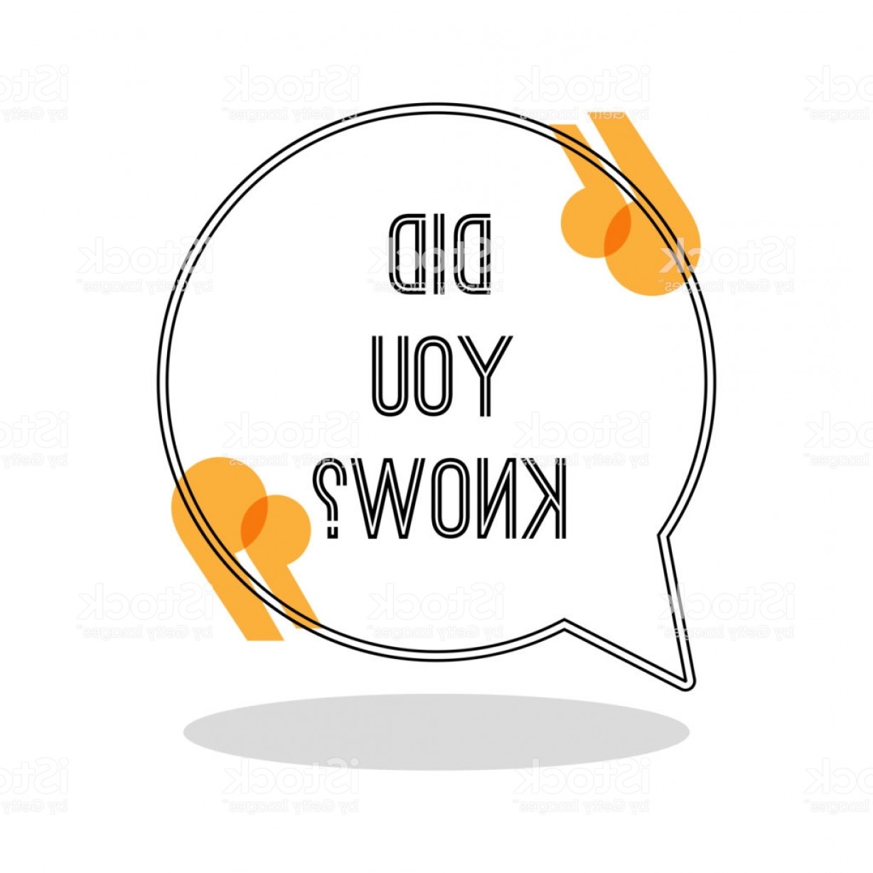 1228x1228 Did You Know Sign In Inverted Commas Inside Speech Bubble Gm