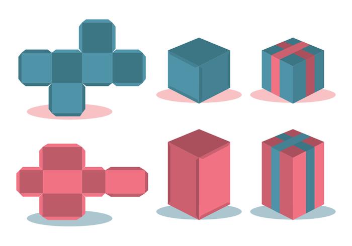 Die Cut Box Vector Set 700x490 Die Cut Box Vector Set