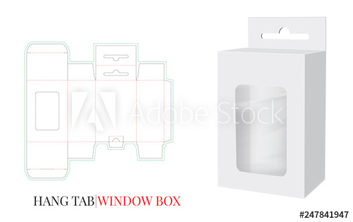Hang Tab Box Template, Vector With Die Cut Laser Cut Layers 500x314 Hang Tab Box Template, Vector With Die Cut Laser Cut Layers