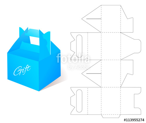 Box With Die Cut Template Packing Box For Gift Or Other Products 500x420 Box With Die Cut Template Packing Box For Gift Or Other Products