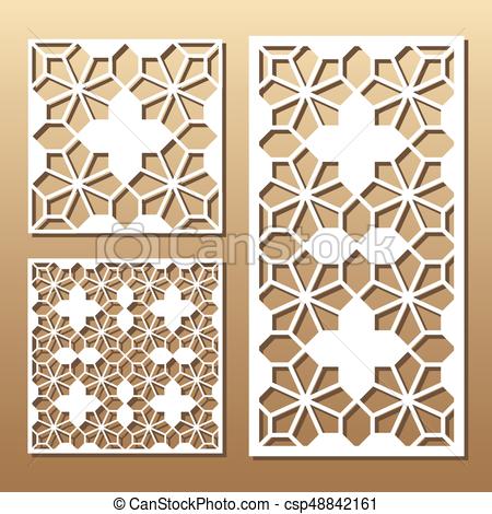 450x470 Laser Cut Panel Die Cut Card Laser Cut Vector Panel Clip Art