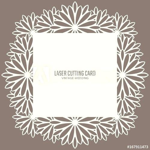 500x500 Die Cut Invitation Template