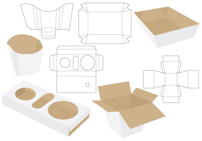 700x490 Die Cut Food Packages Free Vectors Ui Download
