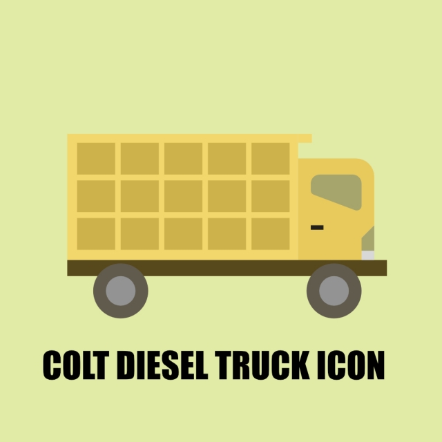 640x640 Colt Diesel Truck Flat Icon, Flat Icon, Truck Icon, Icon Png