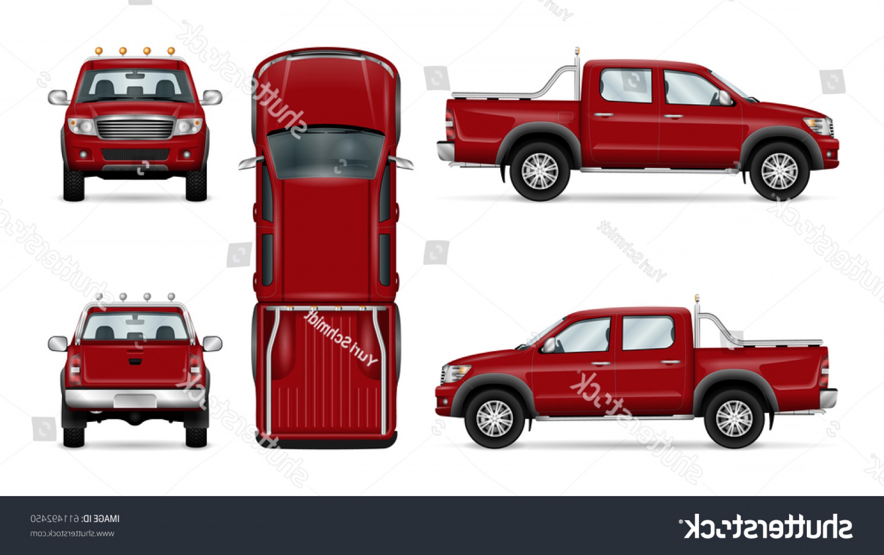 1800x1130 Pickup Truck Vector Mockup Isolated Template Geekchicpro