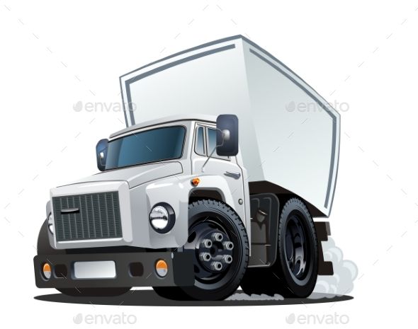 590x465 Cartoon Delivery Or Cargo Truck Object Cartoon, Trucks, Car Vector