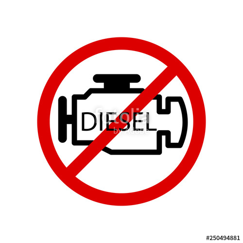 500x500 No Diesel Sign Stock Image And Royalty Free Vector