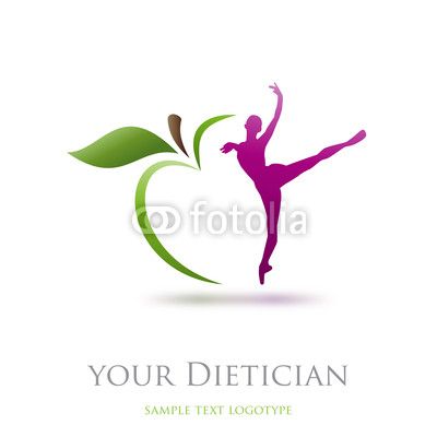 400x400 Logo Diet, Dietician Dancer And Green Apple