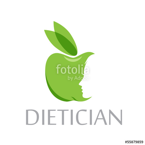 500x500 Vector Logo Diet, Dietician Green Apple Stock Image And Royalty