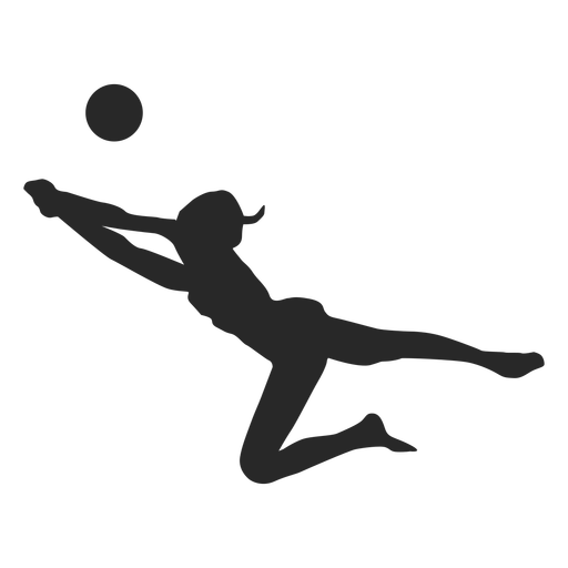 512x512 Dig Volleyball Silhouette