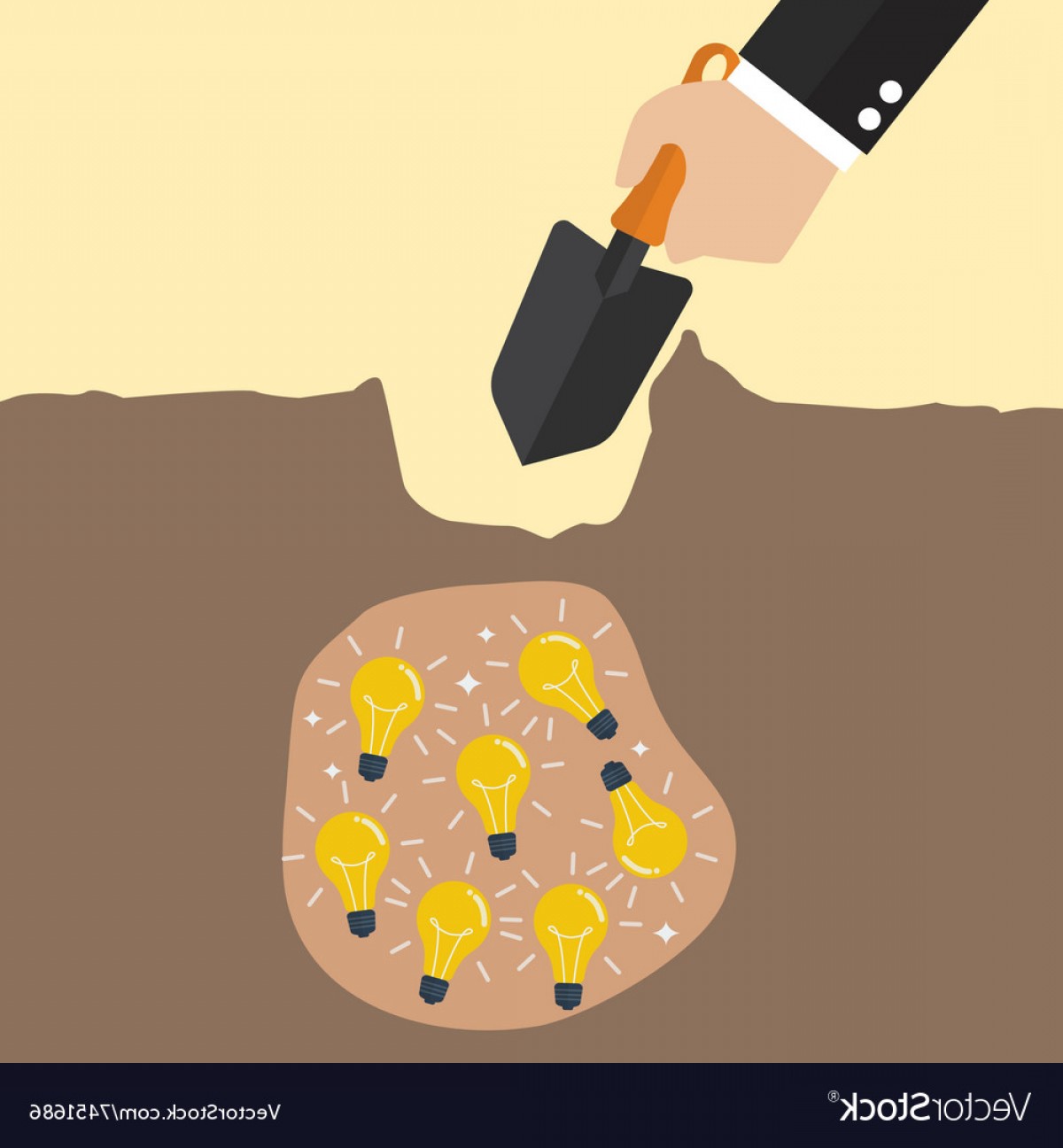 1200x1296 Hand Dig A Ground To Find An Idea Vector Soidergi
