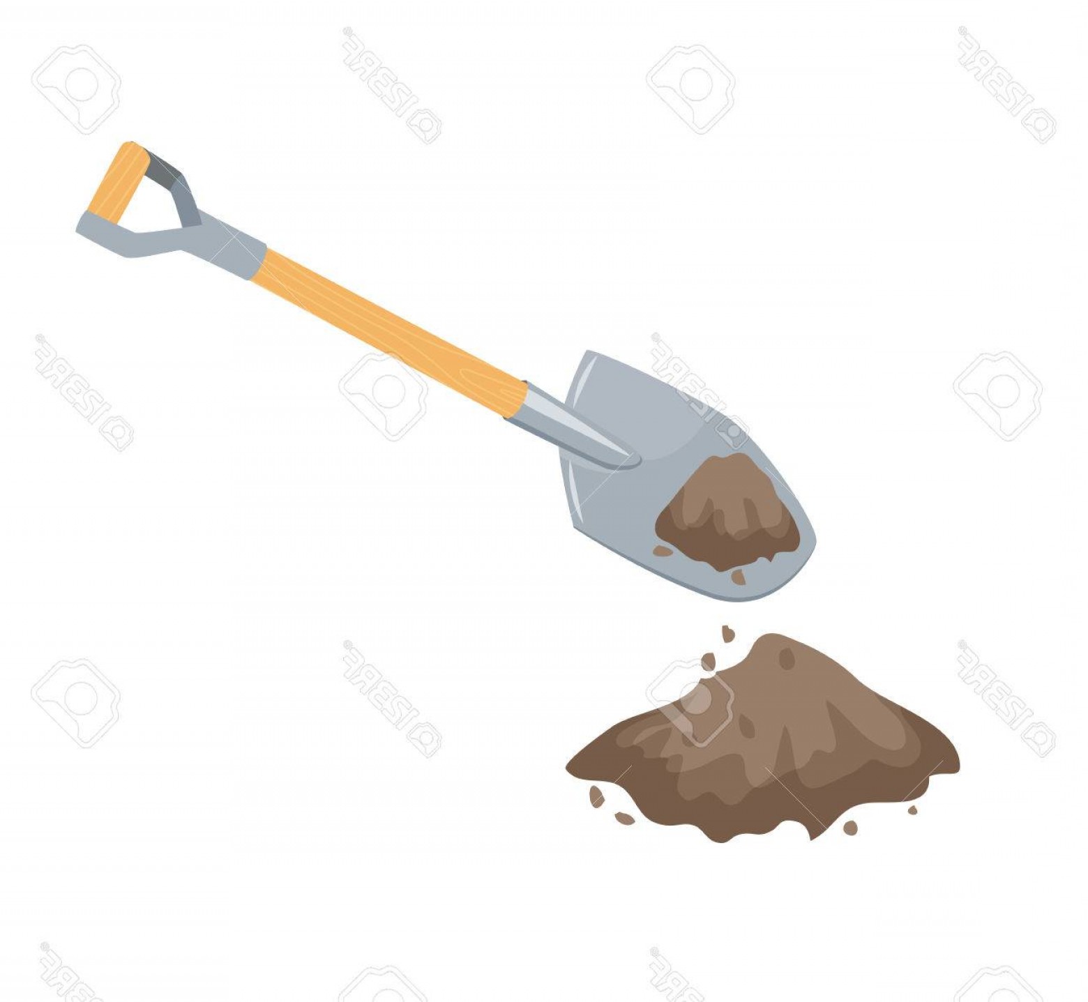 1560x1437 Photostock Vector Dig With A Spade Handandbeak