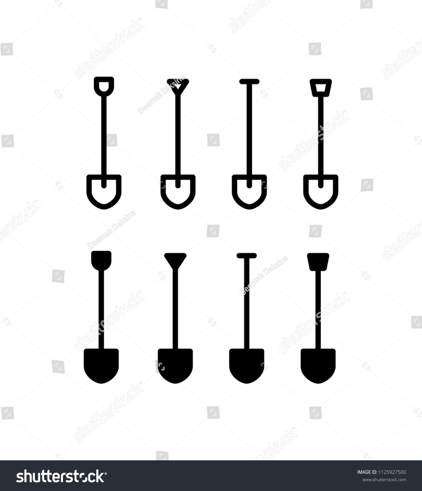 1376x1600 Shovel Icon Set Shovel, Gardening, Agriculture, Tool, Equipment