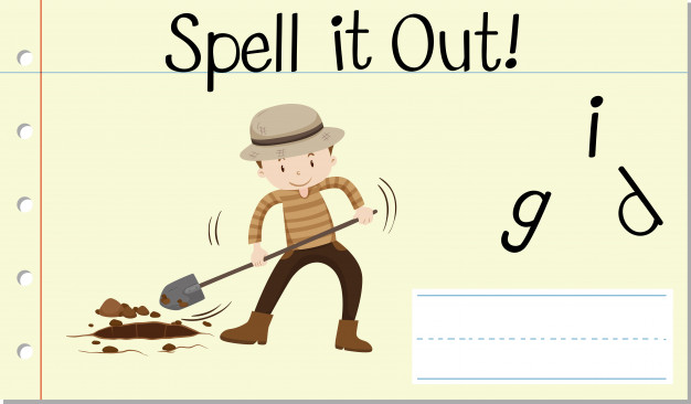 626x366 Spell It Out Dig Vector Premium Download