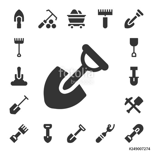 500x500 Dig Icon Set Stock Image And Royalty Free Vector On Fotolia