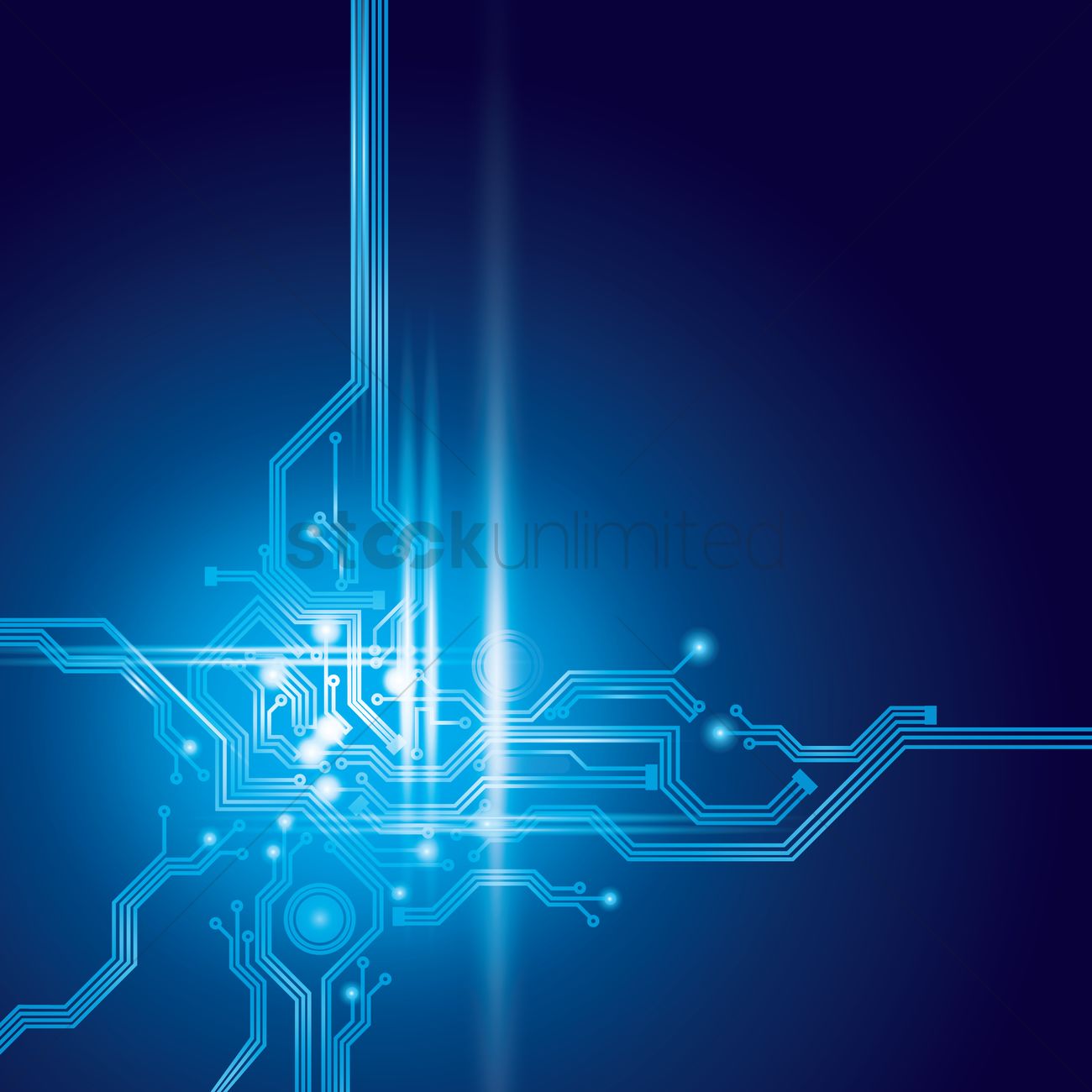 1300x1300 Circuit Design On Digital Background Vector Image