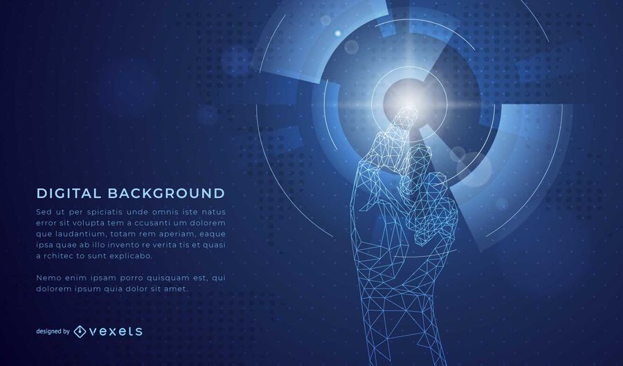 900x529 Digital Hand Background