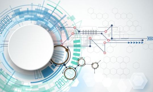 539x325 Digital Telecom Technology With Gearwheel Background Vector