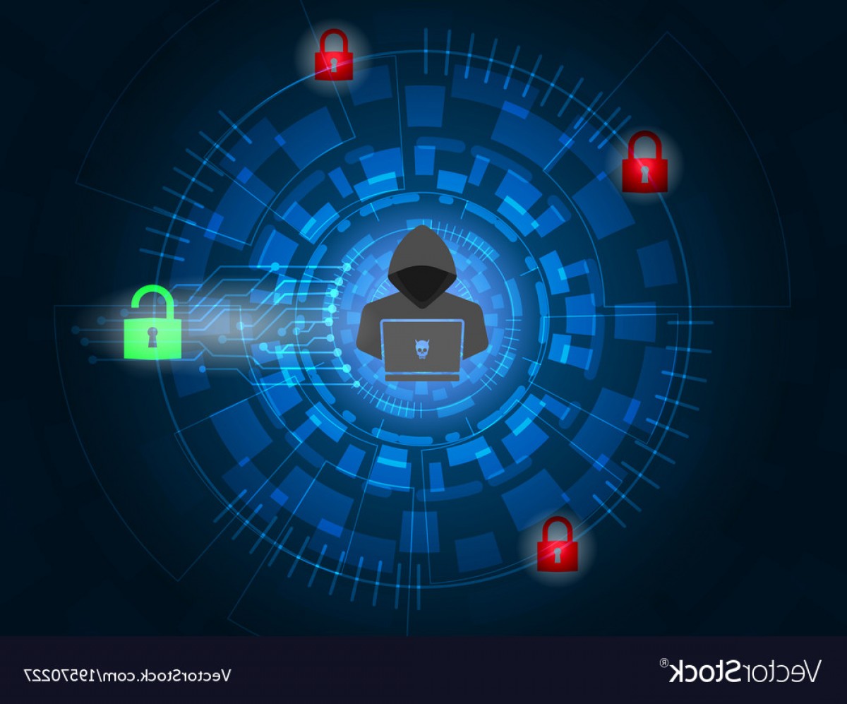 1200x997 Hacker Unlock Padlock On Digital Background Vector Lamaison
