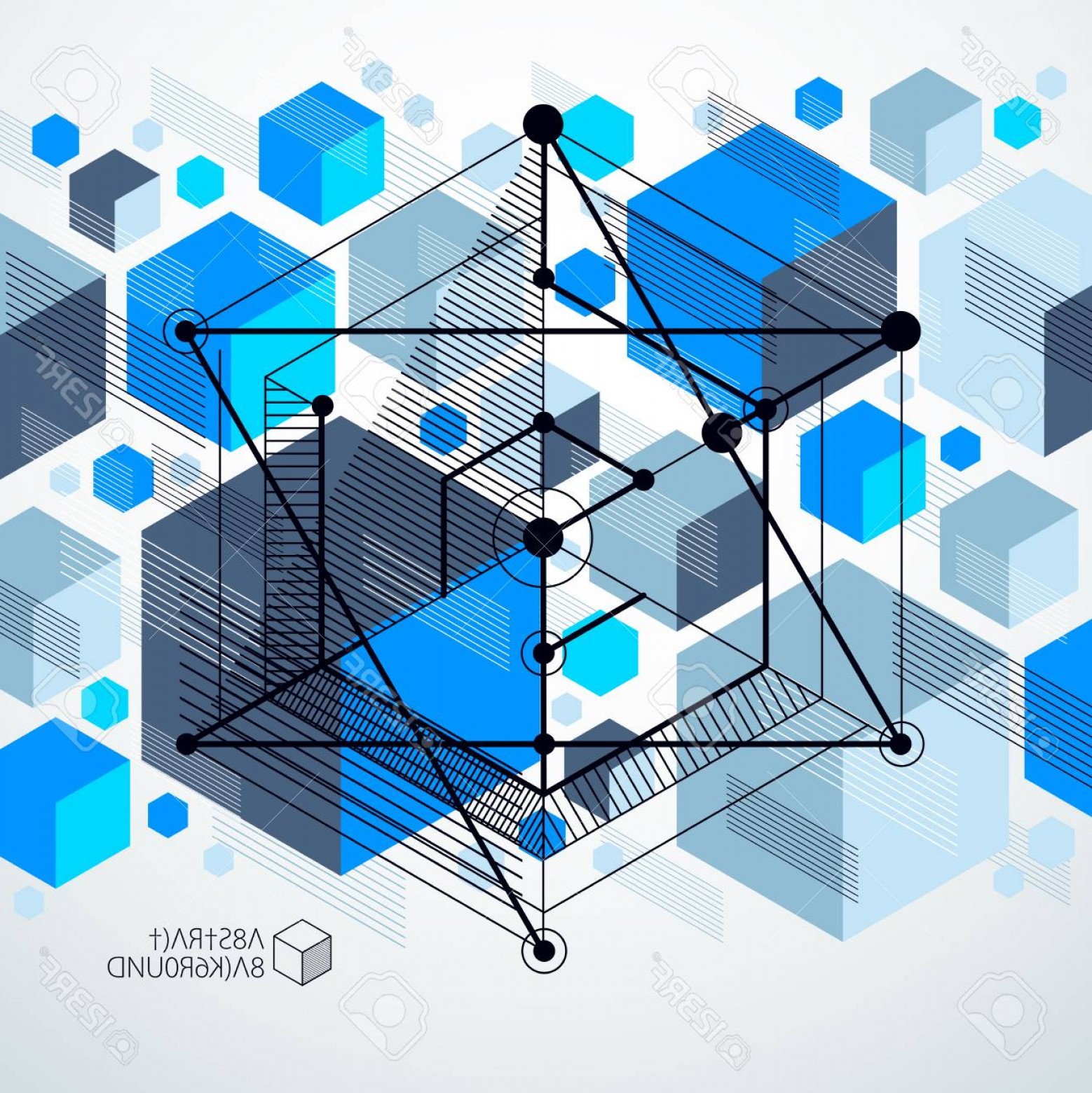 1558x1560 Photostock Vector Technical Blueprint Vector Blue Digital