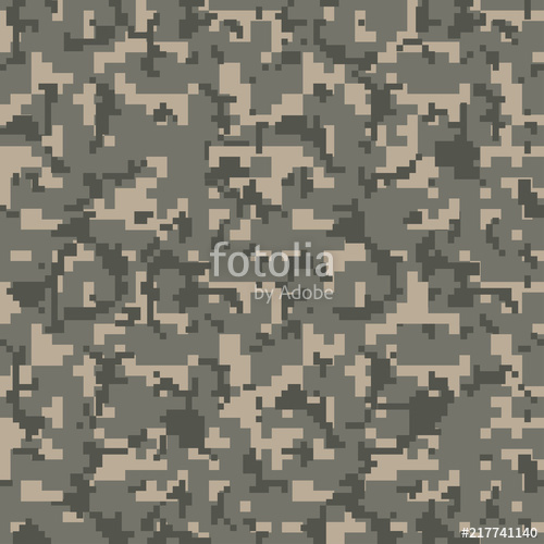 500x500 Brown Pixel Seamless Camo Pattern Military Desert Camouflage